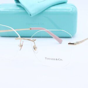 New TIFFANY & CO TF 1150 6021 Silver Pink Cat Eye Women's Eyeglasses 55mm
